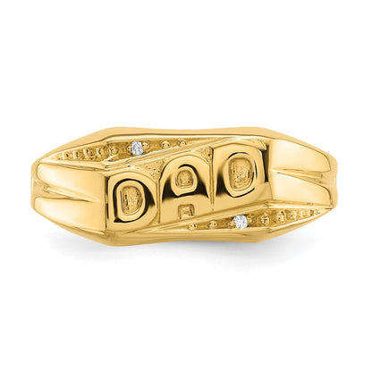 14K Yellow Gold Vs Diamond Men'S Ring
