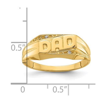 14K Yellow Gold Vs Diamond Men'S Ring