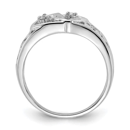 14k White Gold VS Real Diamond heart ring