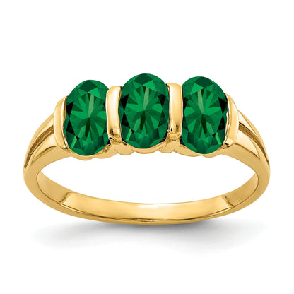 Solid 14k Yellow Gold 6x4mm Oval Mount St. Helens Ring