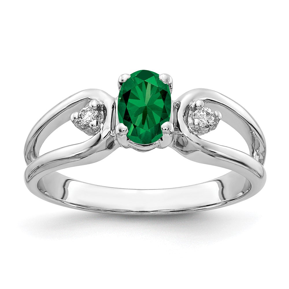 14k White Gold 6x4mm Oval Mount St. Helens A Real Diamond ring