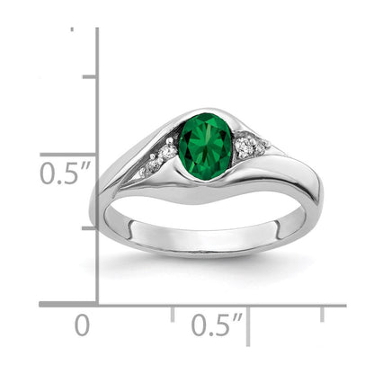 14k White Gold 6x4mm Oval Mount St. Helens A Real Diamond ring