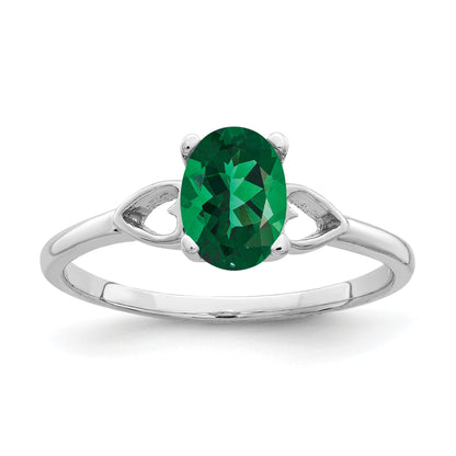 Solid 14k White Gold 7x5mm Oval Mount St. Helens Ring