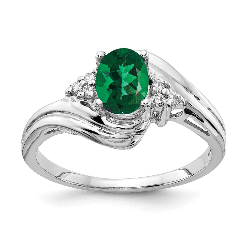 14k White Gold 7x5mm Oval Mount St. Helens VS Real Diamond ring