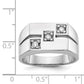 14k White Gold AA Real Diamond men's ring