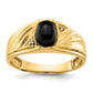 14K Yellow Gold AAA Real Diamond men's ring