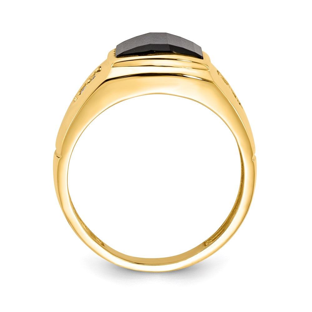 14K Yellow Gold VS Real Diamond men's ring