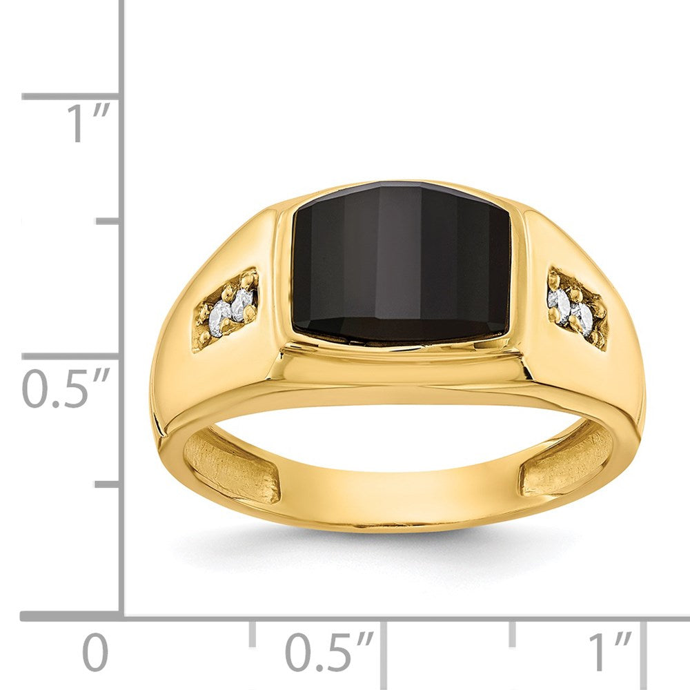 14K Yellow Gold VS Real Diamond men's ring