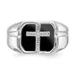 14k White Gold A Real Diamond men's ring