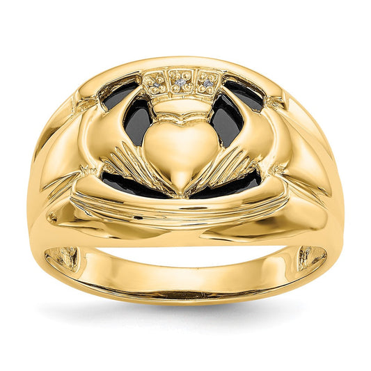 14K Yellow Gold VS Real Diamond men's ring