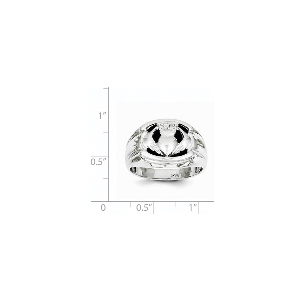 14k White Gold A Real Diamond men's ring