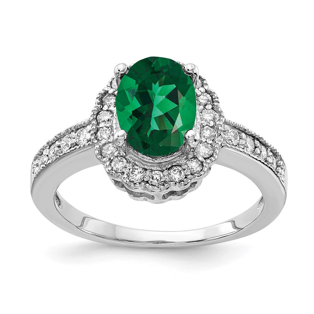 14k White Gold 8x6mm Oval Mount St. Helens A Real Diamond ring