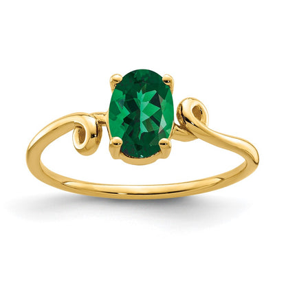 14K Yellow Gold 7X5mm Oval Mount St. Helens Ring