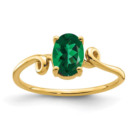 14K Yellow Gold 7X5mm Oval Mount St. Helens Ring