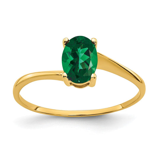 14K Yellow Gold 7x5mm Oval Mount St. Helens ring