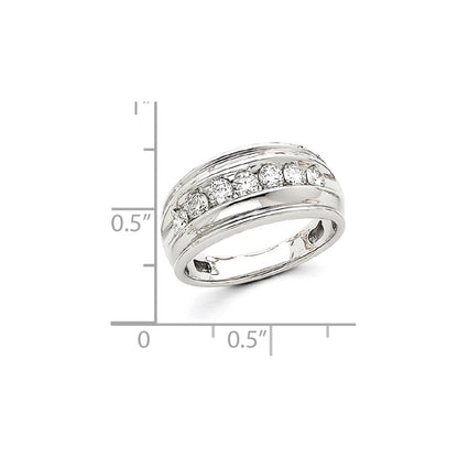 14K White Gold AAA Real Diamond Ring
