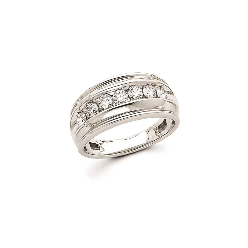 14K White Gold AAA Real Diamond Ring