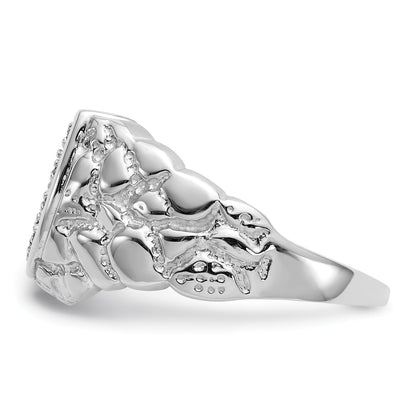 14K White Gold Aa Dia Ring