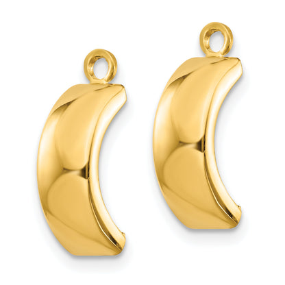 14K Yellow Gold Polished Earring Jackets