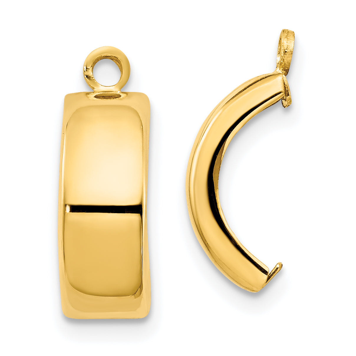 14K Yellow Gold Polished Earring Jackets