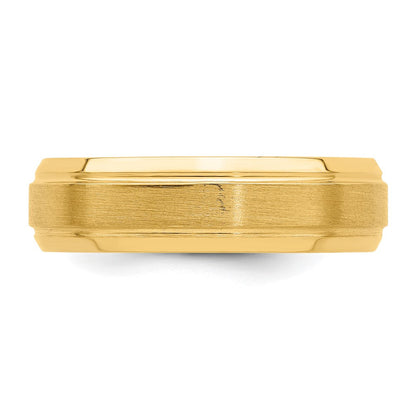 Solid 14K Yellow Gold Rose Gold Standard Comfort Fit Brush Satin Fancy Men's/Women's Wedding Band Ring Size 7