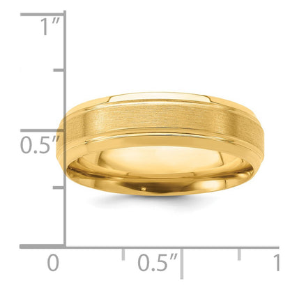 Solid 14K Yellow Gold Rose Gold Standard Comfort Fit Brush Satin Fancy Men's/Women's Wedding Band Ring Size 7