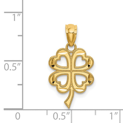 14k Yellow Gold 14k Four Leaf Clover Pendant