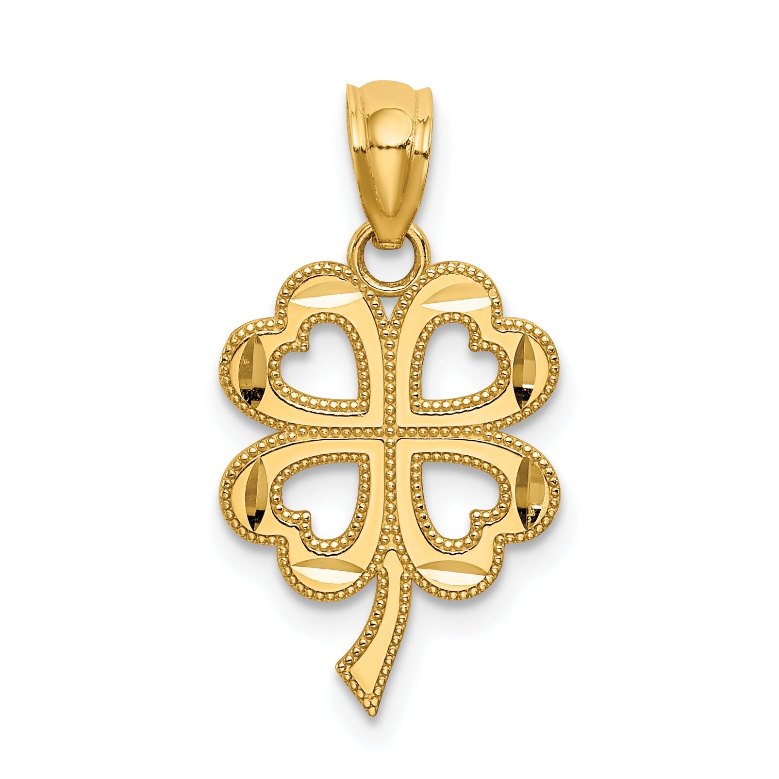 14k Yellow Gold 14k Four Leaf Clover Pendant
