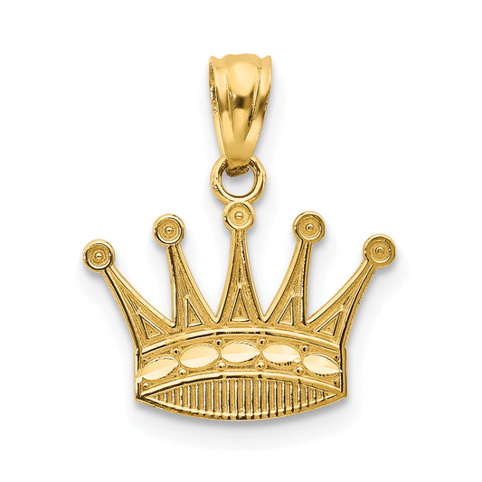 14k Yellow Gold 14k Crown Pendant