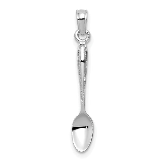 14k White Gold 14K White Gold 3-D Table Spoon Pendant