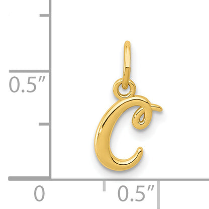 14k Yellow Gold 14k Yellow Gold Letter C Initial Charm