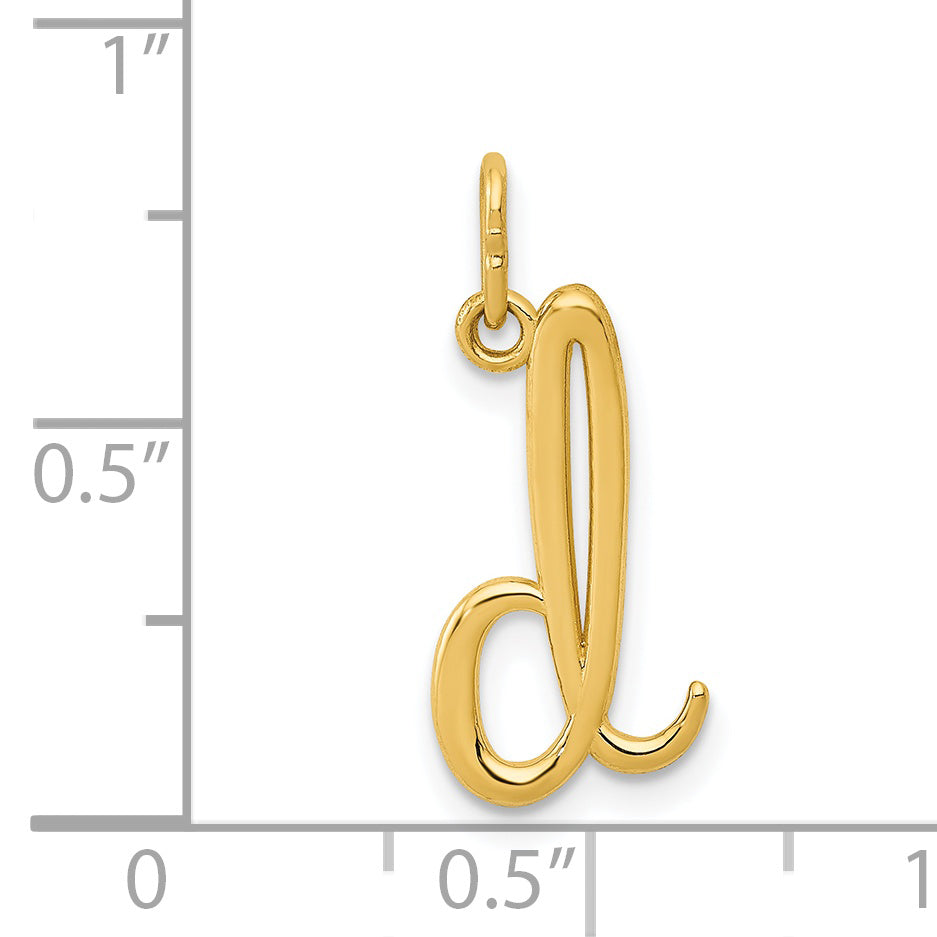 14k Yellow Gold 14k Yellow Gold Letter D Initial Charm