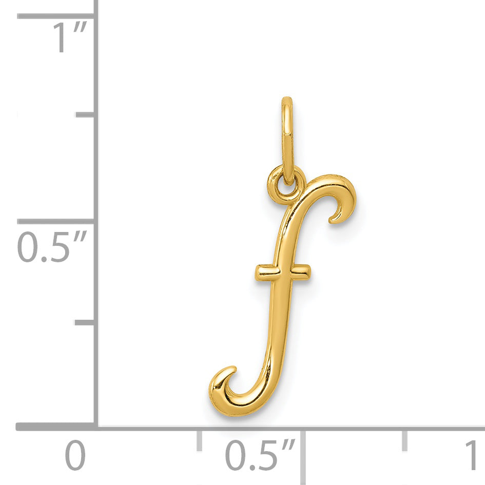 14k Yellow Gold 14k Yellow Gold Letter F Initial Charm
