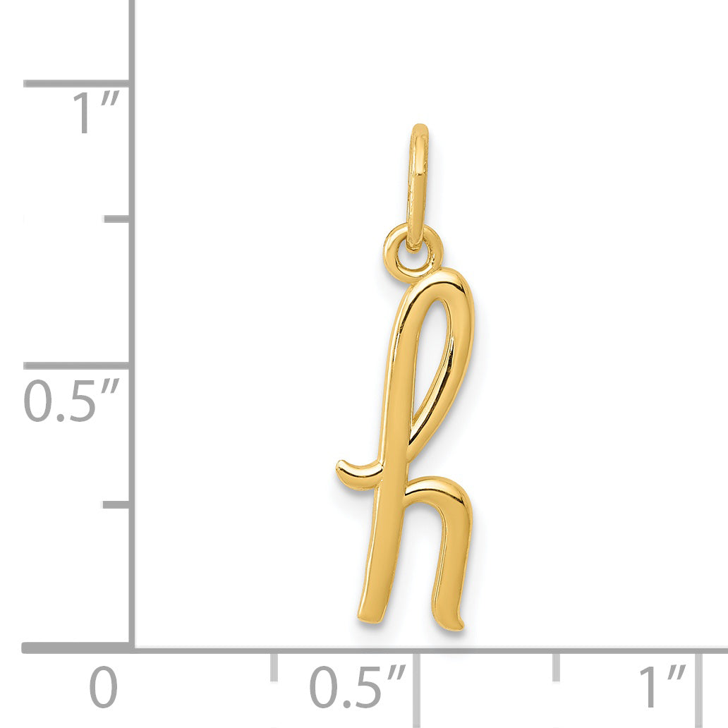 14k Yellow Gold 14k Yellow Gold Letter H Initial Charm