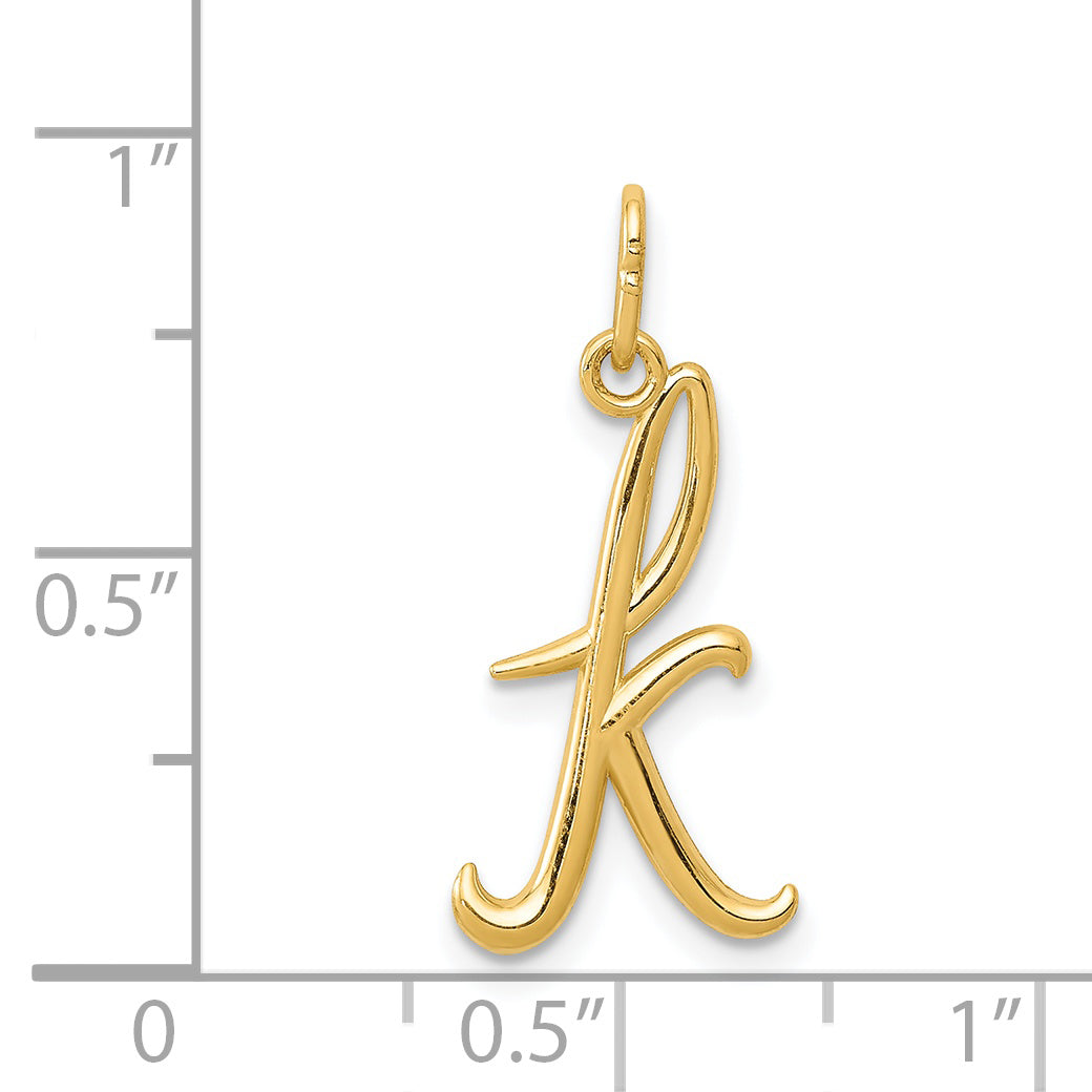14k Yellow Gold 14k Yellow Gold Letter K Initial Charm