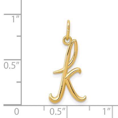 14k Yellow Gold 14k Yellow Gold Letter K Initial Charm