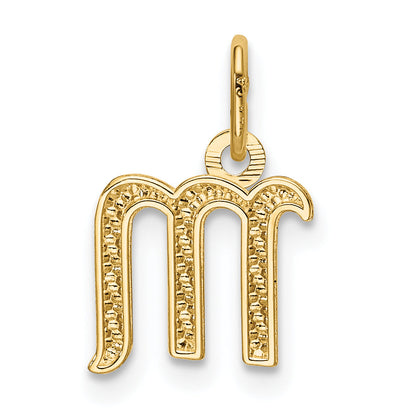 14k Yellow Gold 14k Yellow Gold Letter M Initial Charm