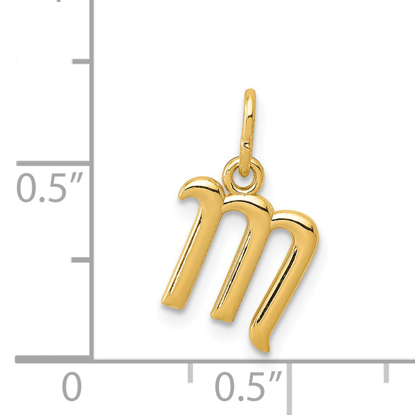 14k Yellow Gold 14k Yellow Gold Letter M Initial Charm