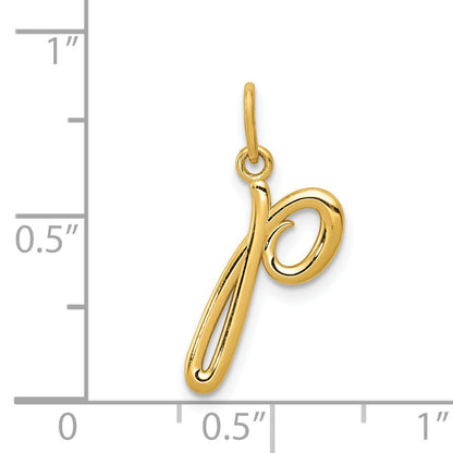 14k Yellow Gold 14k Yellow Gold Letter P  Initial Charm