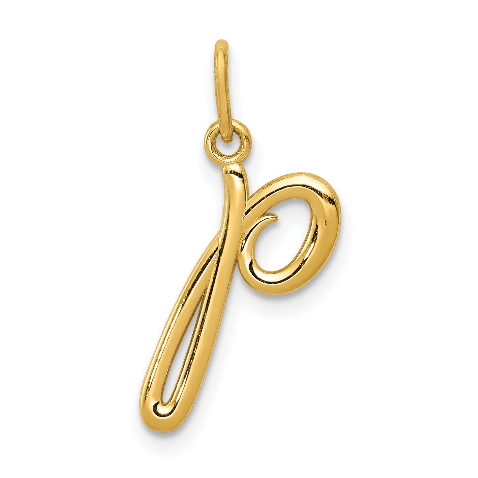 14k Yellow Gold 14k Yellow Gold Letter P  Initial Charm