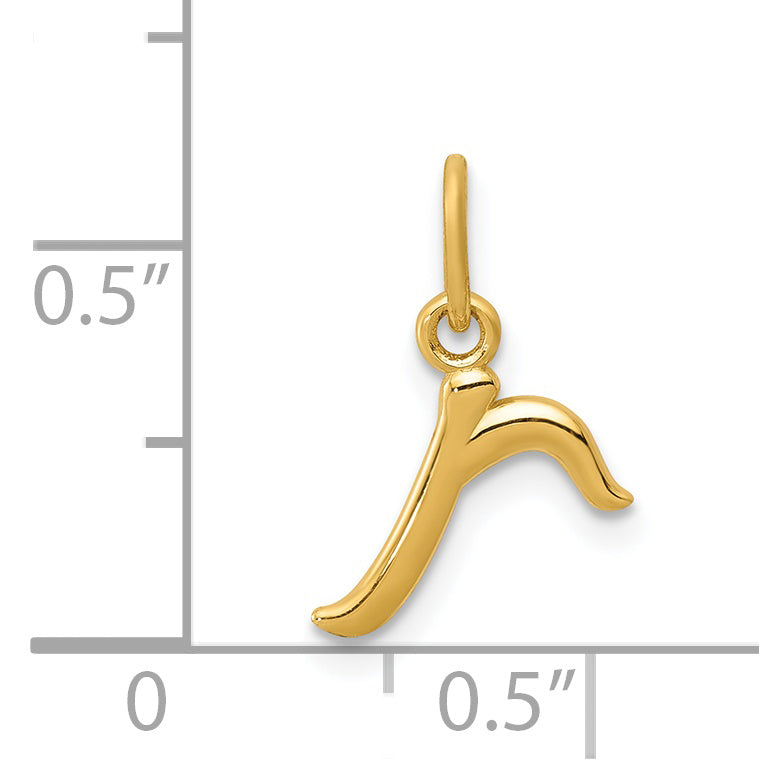 14k Yellow Gold 14k Yellow Gold Letter R Initial Charm