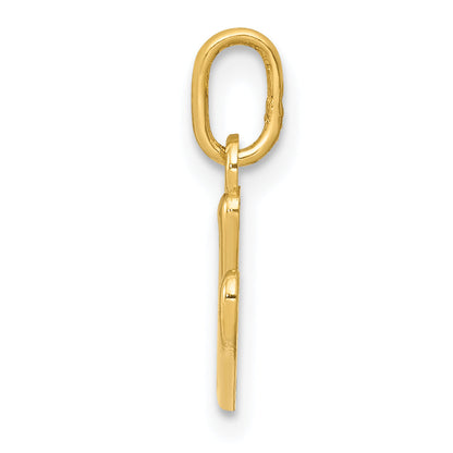 14k Yellow Gold 14k Yellow Gold Letter V Initial Charm