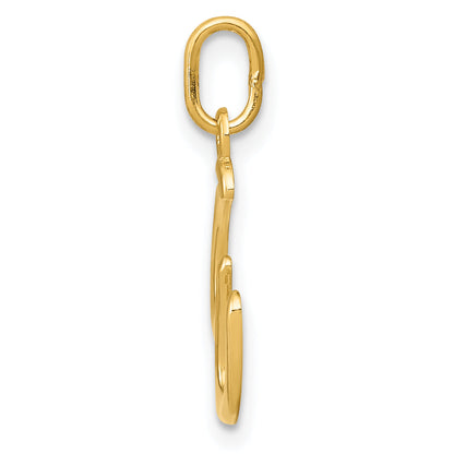 14k Yellow Gold 14k Yellow Gold Letter W Initial Charm