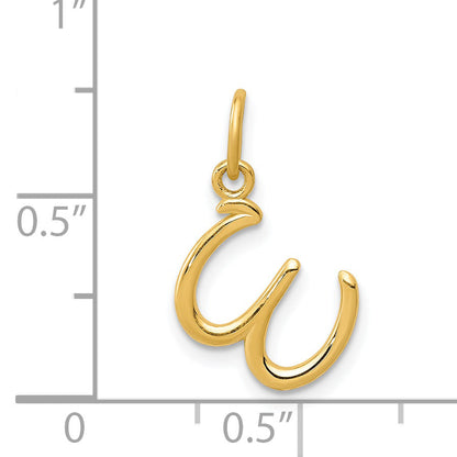 14k Yellow Gold 14k Yellow Gold Letter W Initial Charm