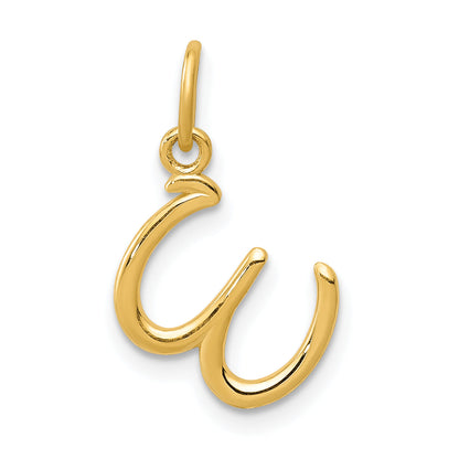 14k Yellow Gold 14k Yellow Gold Letter W Initial Charm