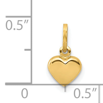 14k Yellow Gold 14K Polished 3-D Puffed Heart Charm