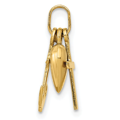 14k Yellow Gold 14K Polished Heart Cross Anchor Pendant