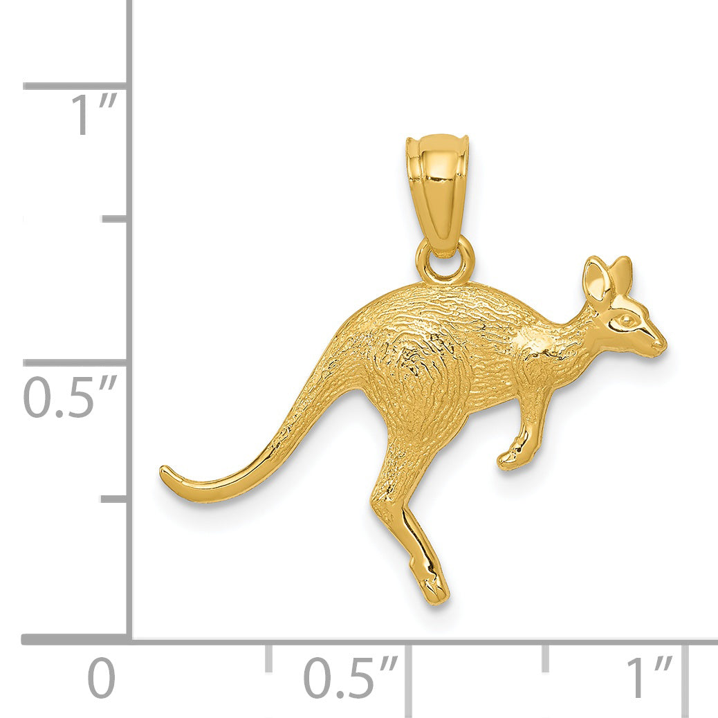 14k Yellow Gold 14k Yellow Gold Textured Kangaroo Pendant