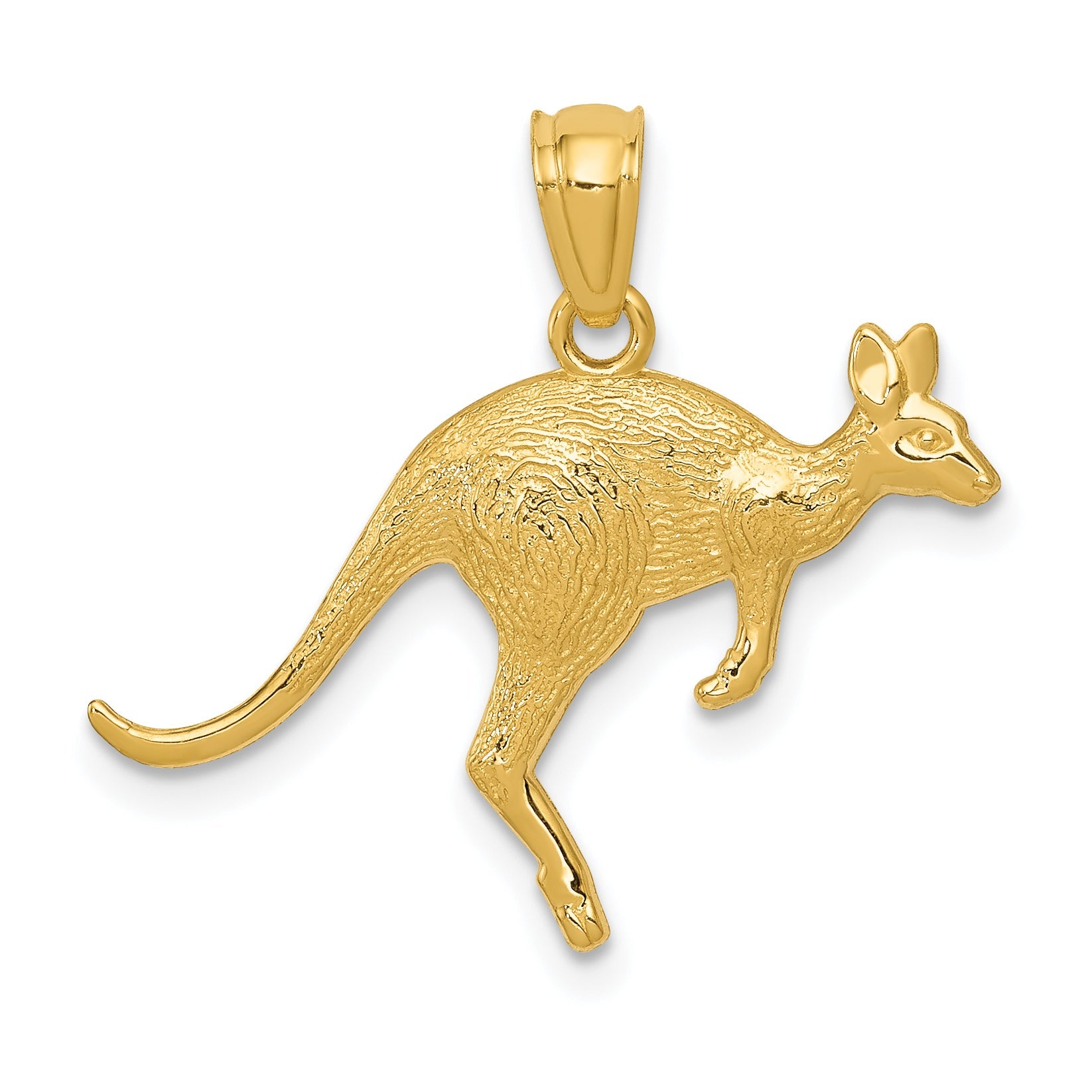 14k Yellow Gold 14k Yellow Gold Textured Kangaroo Pendant