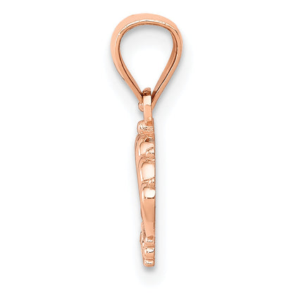 14k Rose Gold 14k Rose Gold Crown Pendant